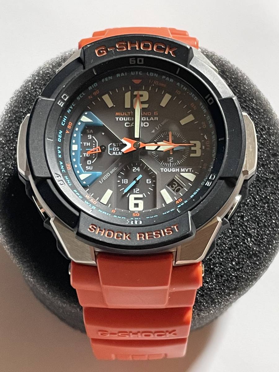 極美品CASIO G-SHOCK スカイコックピット電波ソーラー GW-3000 極美品CASIO G-SHOCK スカイコックピット電波ソーラー GW-3000