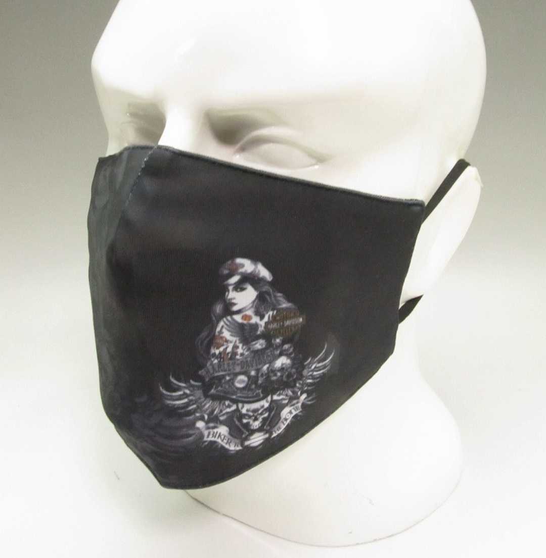 新品 ハーレーダビッドソン マスクカバー インナーマスク 洗濯 調節可能 バイクマスクの画像1
