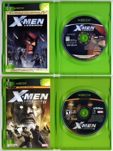 人気 ブランド チェック 中古 日本版+北米版 2本Set 日本版本体で起動 X-MEN LEGENDS Ⅰ+ ソフトウェア