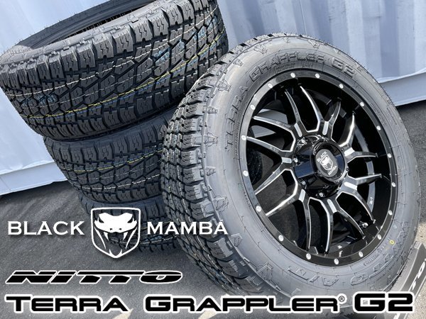 車検対応 ベンツ Gクラス ゲレンデ W463 G320 G350 Black Mamba BM7 20インチタイヤホイール NITTO TERRA GRAPPLER G2 275/55R20 285/50R20