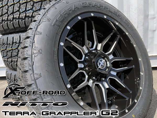 20x10J サーフ プラド タコマ XF OFFROAD XF222 20インチタイヤホイールセット NITTO TERRA GRAPPLER G2 265/50R20 275/55R20 285/50R20_画像1