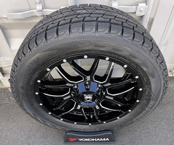 車検対応 ナビゲーター Black Mamba BM7 国産20インチスタッドレスタイヤホイール YOKOHAMA iceGuard G075 275/55R20_画像5