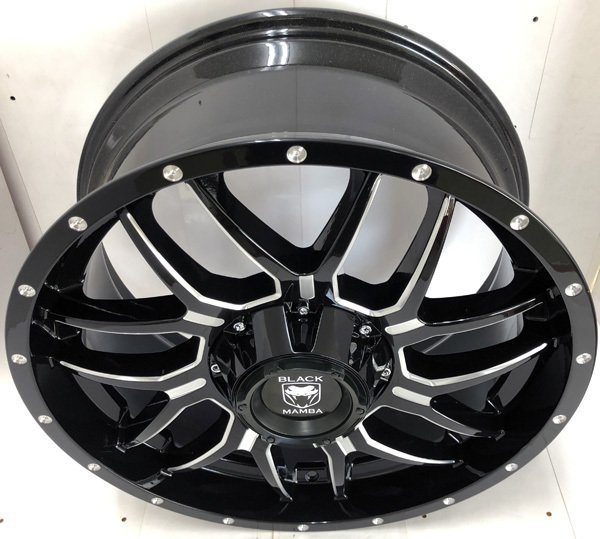 車検対応 JKラングラー アンリミテッド Black Mamba BM7 国産20インチスタッドレスタイヤホイール YOKOHAMA iceGuard G075 275/55R20_画像4