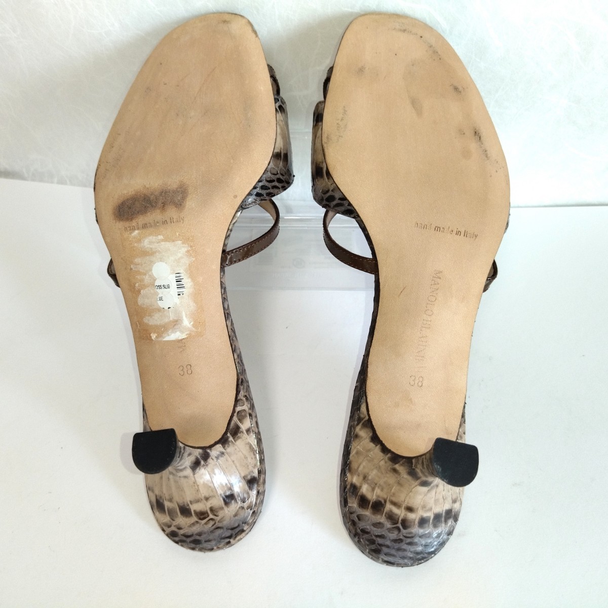 新品】Manolo Blahnik マノロブラニク パイソン柄 ミュール