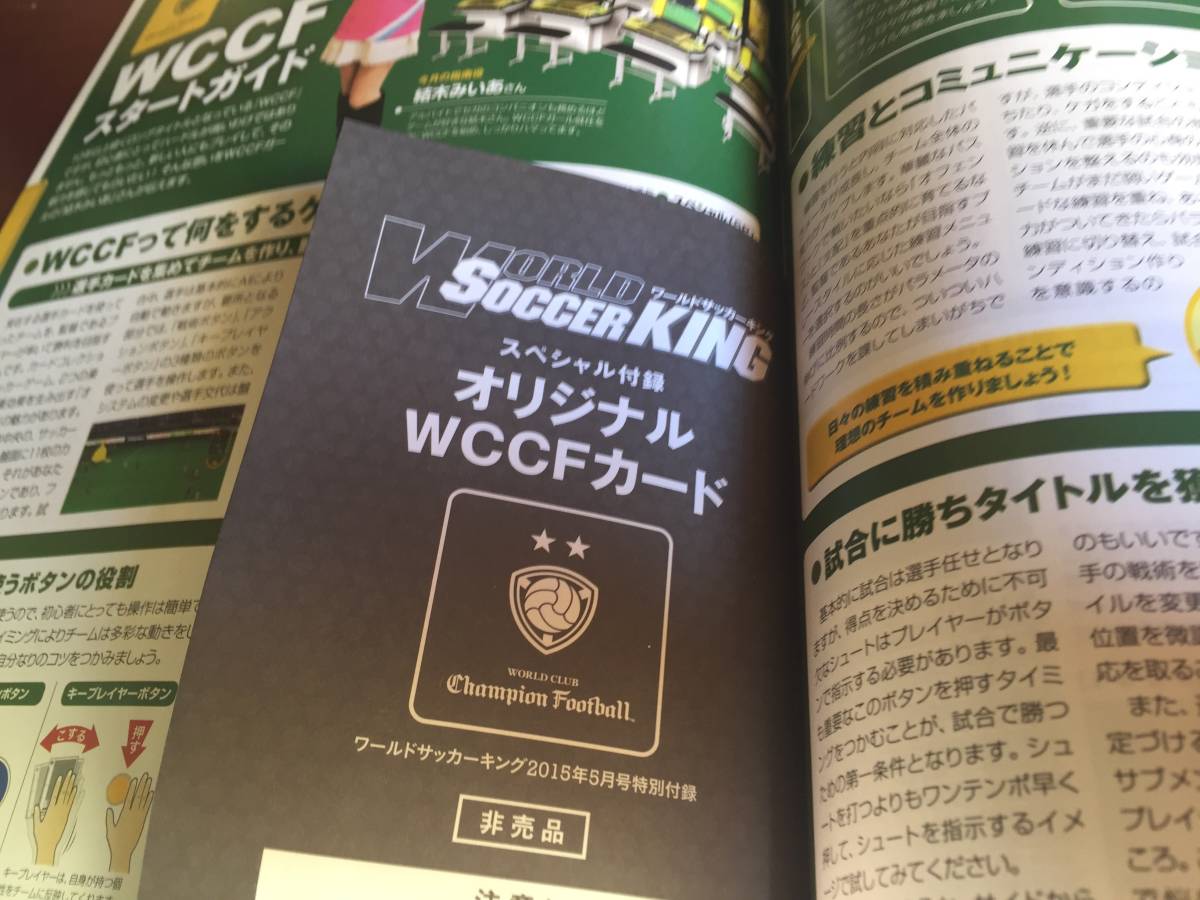 ■WORLD SOCCER KING (ワールドサッカーキング) 2015年 05月号　白 カズヨシ・ミウラ（カードのみ）_画像1