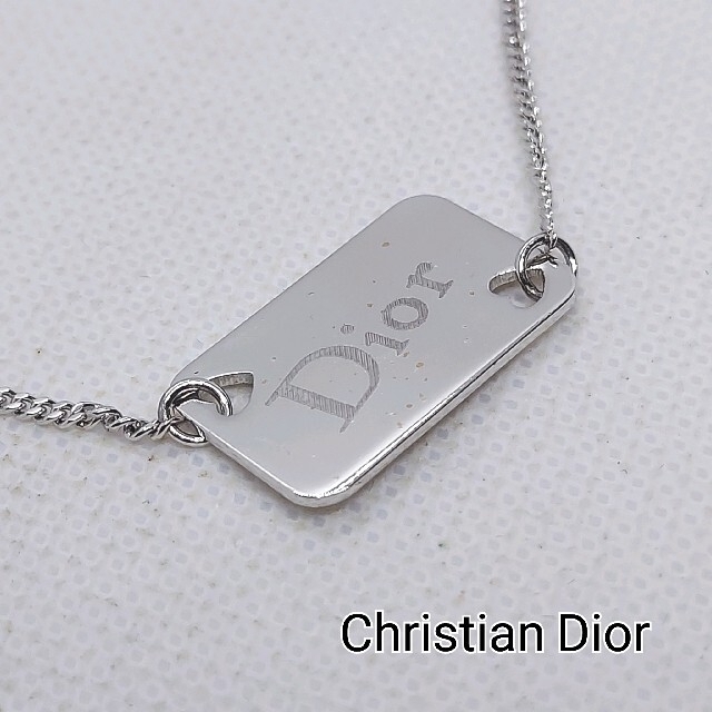 クリスチャンディオール　Christian Dior　ロゴプレート　ブレスレット　シルバーカラー