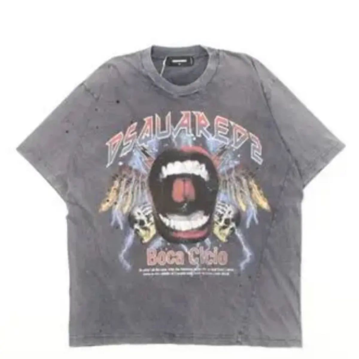 DSQUARED2 ディースクエアード Tシャツ 身幅62.5 肩幅54.5 着丈72.5