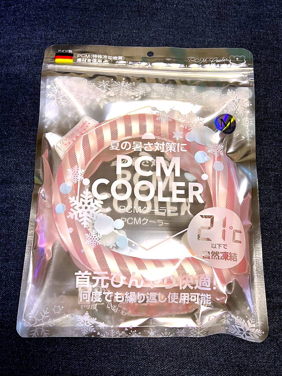 アイスリング　ネックリング　クールリング　PCM クーラー ネッククーラー　ネッククール 熱中症対策 ピンク Mサイズ