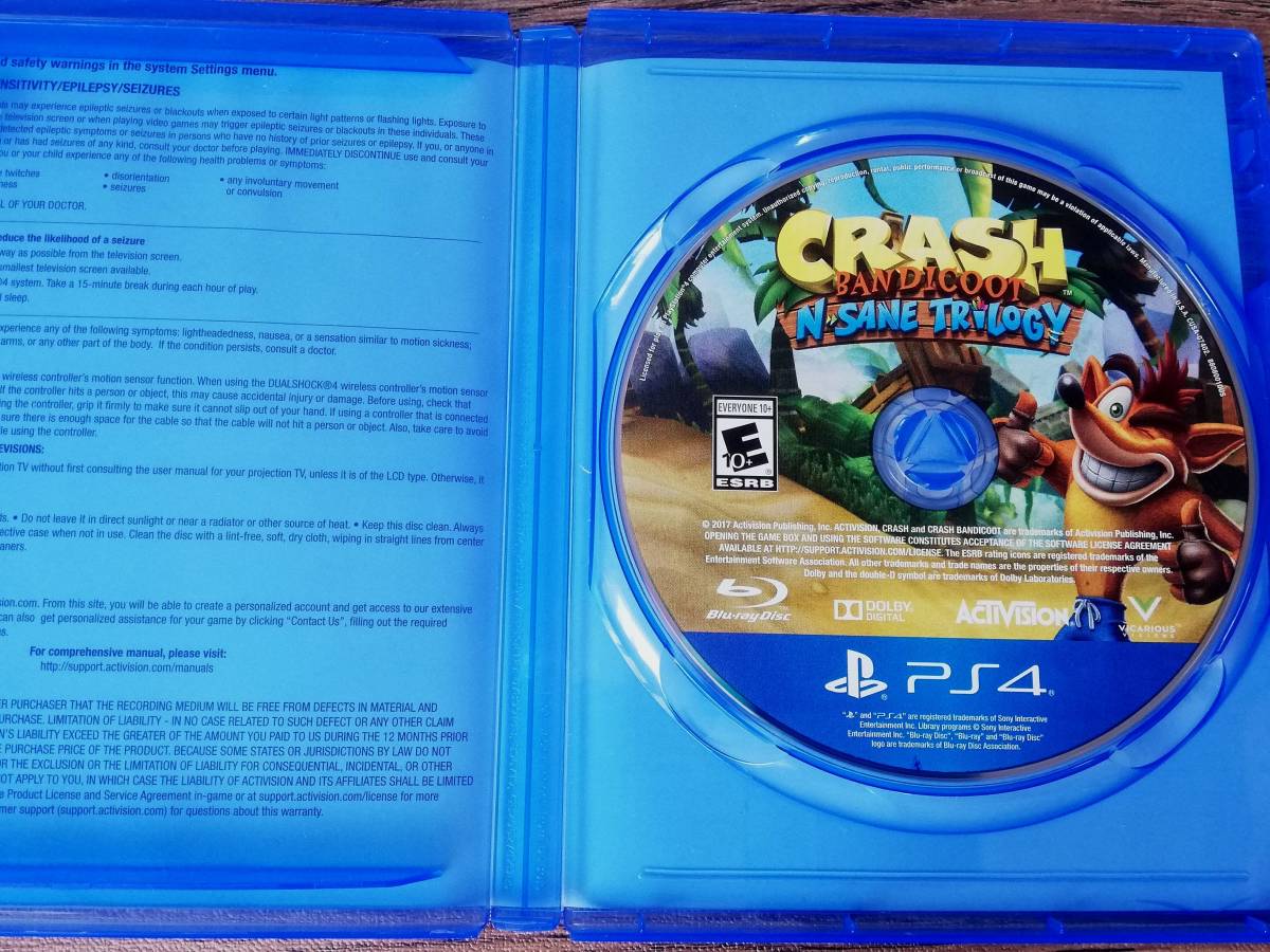 【即決&動作確認済】 Crash Bandicoot N. Sane Trilogy（クラッシュ・バンディクー ブッとび3段もり!） / 日本語字幕 / 輸入版 / PS4ソフト