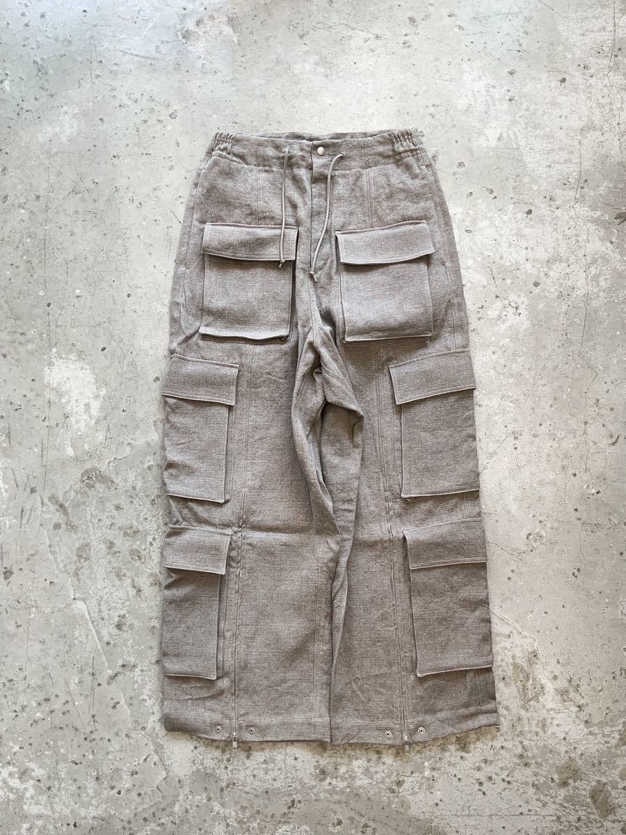 1円スタート!22SS HED MAYNER ヘドメイナーLINEN CARGO PANT カーゴ