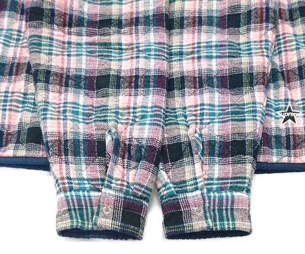 SUPREME シュプリーム 19AW Quilted Plaid Zip Up Shirt チェック 