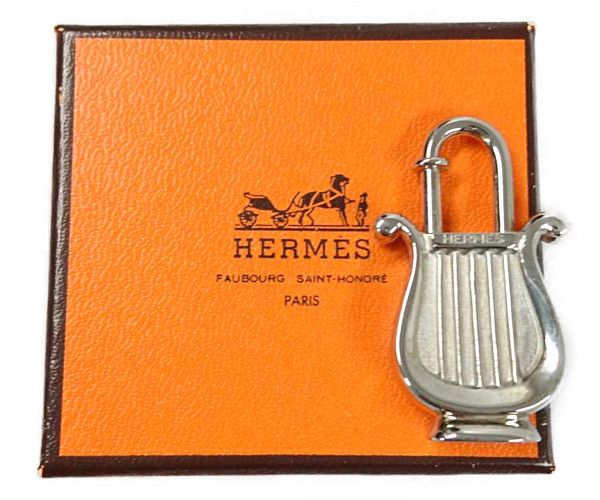 HERMES エルメス カデナ 1996年 ハープ トップ チャーム シルバー 正規品 K1/27208