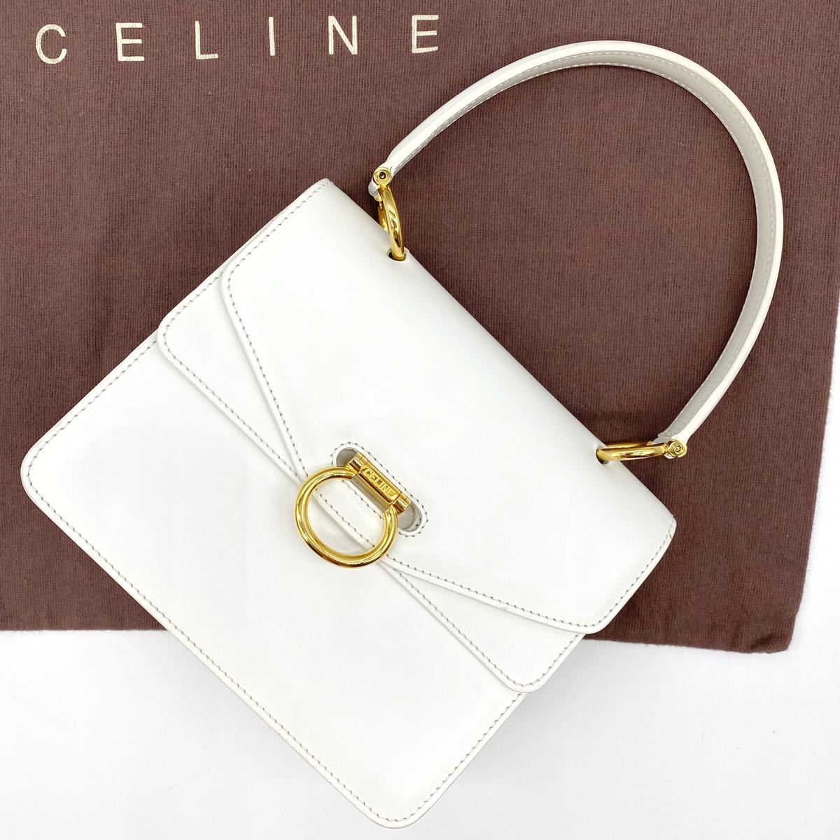 極美品 CELINE セリーヌ ハンドバッグ ミニバッグ ガンチーニ ダブル