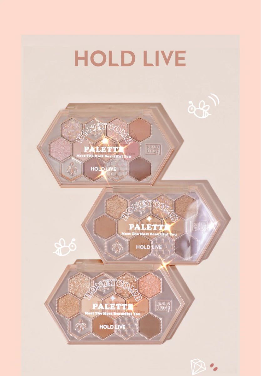 HOLD LIVE 蜂の巣 アイシャドウパレット 新作メイクアップ#01