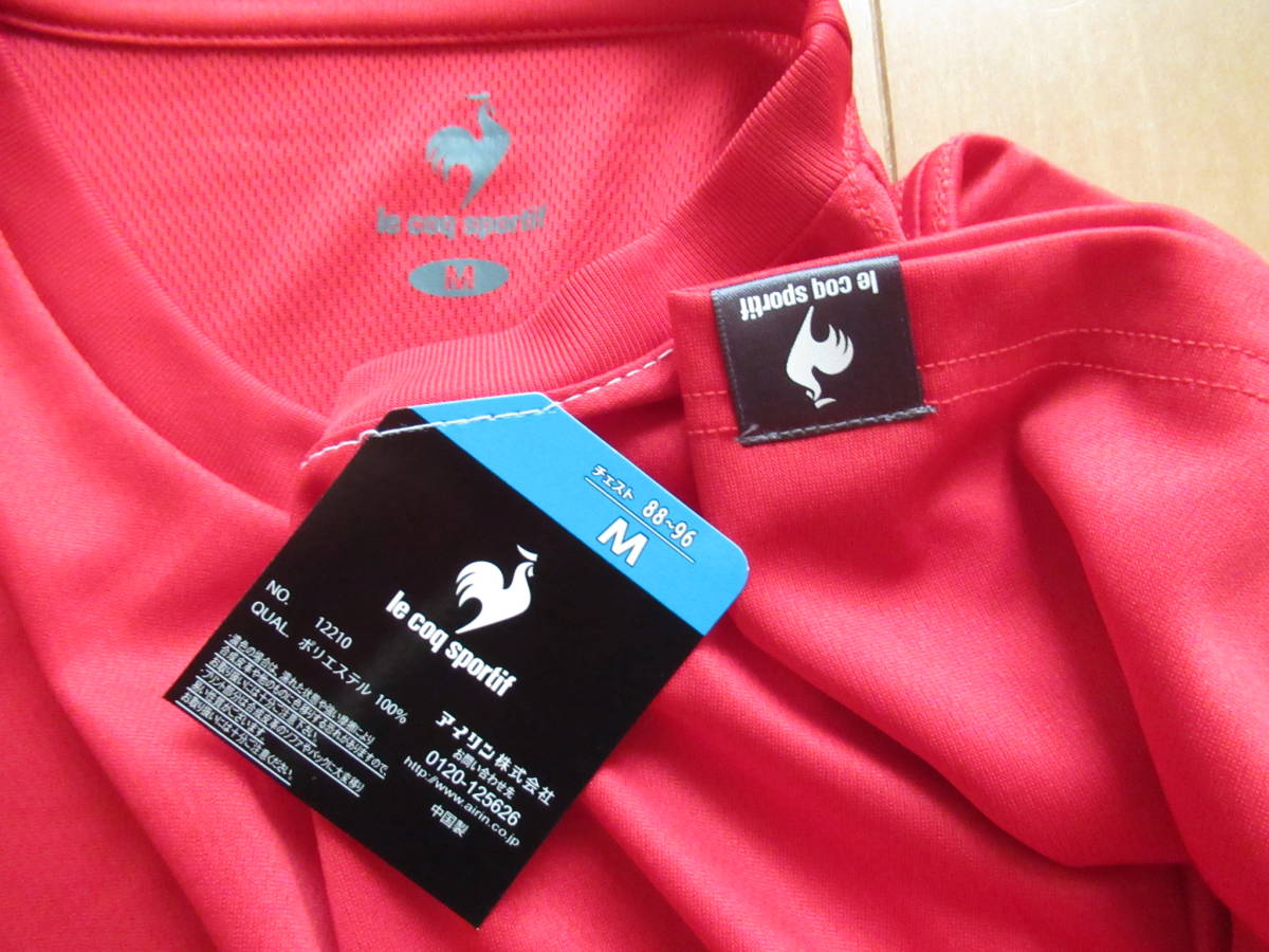 ★新品★　le coq sportif　スポーツウェア　半袖　Tシャツ　軽量　速乾　メンズ　レッド　Mサイズ　TS7338_画像3