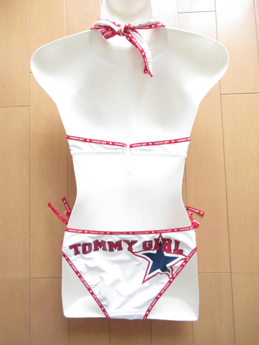 ★美品★　TOMMY GIRL　水着　スイムウェア　トライアングルビキニ　ホルターネック　レディース　9Mサイズ　2点セット　SW7233_画像2