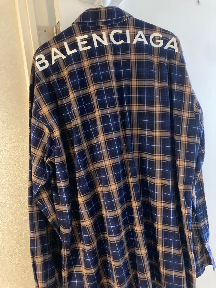 BALENCIAGA チェックシャツ メンズファッション メンズファッション