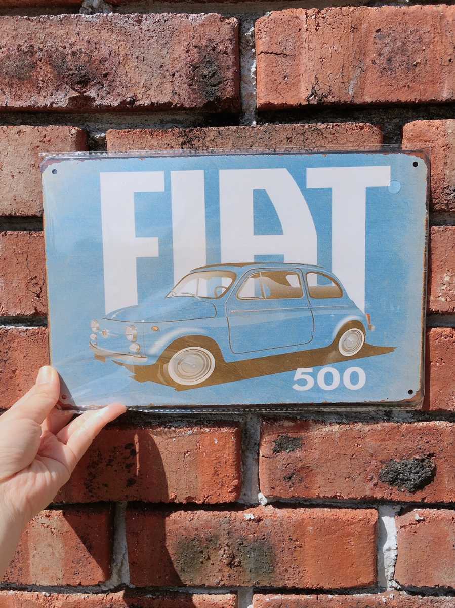 FIAT500 ヴィンテージ看板_画像1