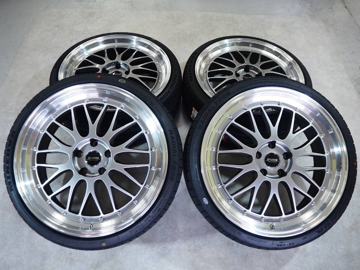 深リム 人気のメッシュ ビックキャリパー対応 20inch 8.5J+35 5H114.3 levanna V10-EX 225/35R20 クラウン マークX カムリの画像4