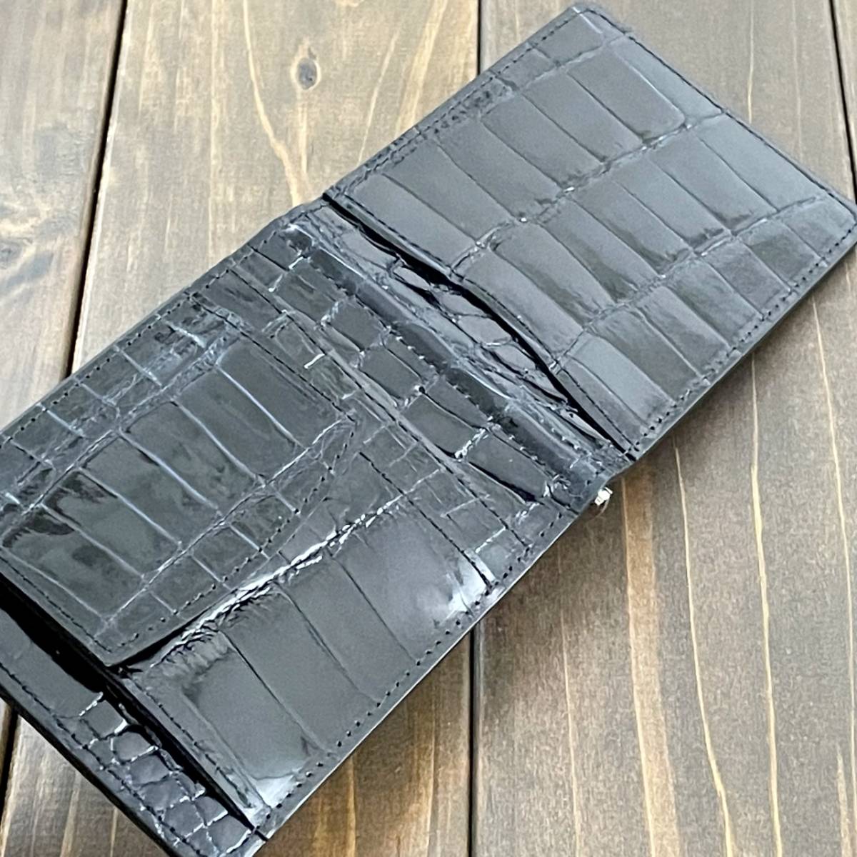 SALE】 シャイニング クロコダイル 無双 ポロサス マネークリップ