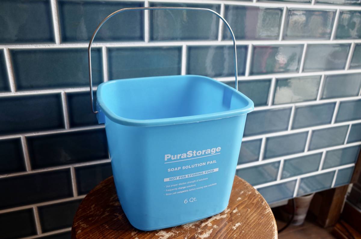 新品　Pura Storage ６QT Light Blue バケツ　アメリカ　カリフォルニアハウス　ガーデニング　洗車　インテリア　収納_画像1