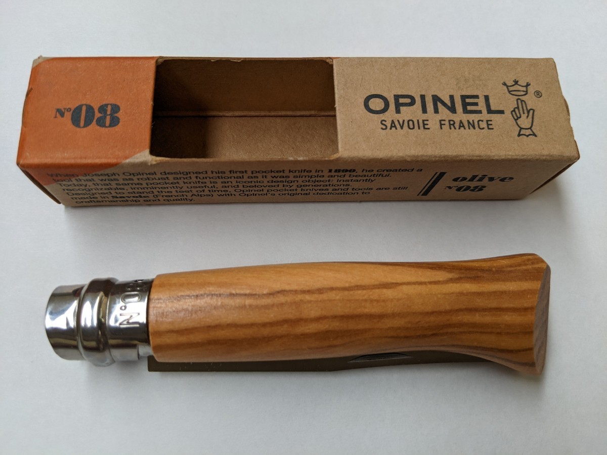 OPINEL オピネル オリーブウッド No8 ステンレスナイフ