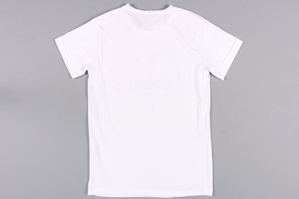 OJI（オージ） Uネック半袖Tシャツ ホワイト x ブルー XL 24571 【S24572】_画像4