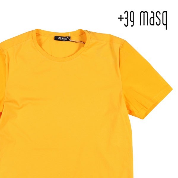 39 masq（マスク） Uネック半袖Tシャツ T7004 イエロー 4XL 22770yl 【S22790】 大きいサイズ 