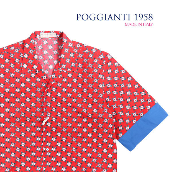 超人気高品質 POGGIANTI 1958(ポジャンティ 【S23949】 41 マルチカラー x レッド vicchio 半袖シャツ 1958) XLサイズ以上 超人気高品質 POGGIANTI 1958(ポジャンティ 【S23949】 41 マルチカラー x レッド vicchio 半袖シャツ 1958) XLサイズ以上