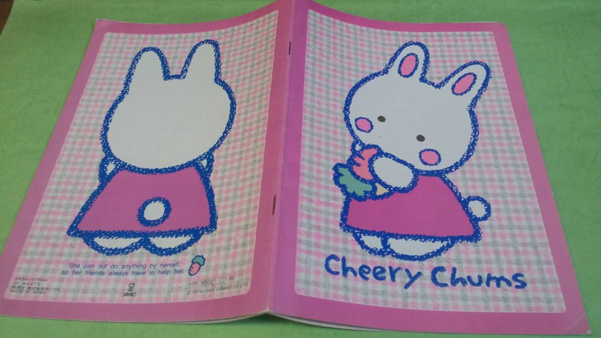 チアリーチャム cheery chums サンリオ 昭和レトロ うさぎ ノート新品