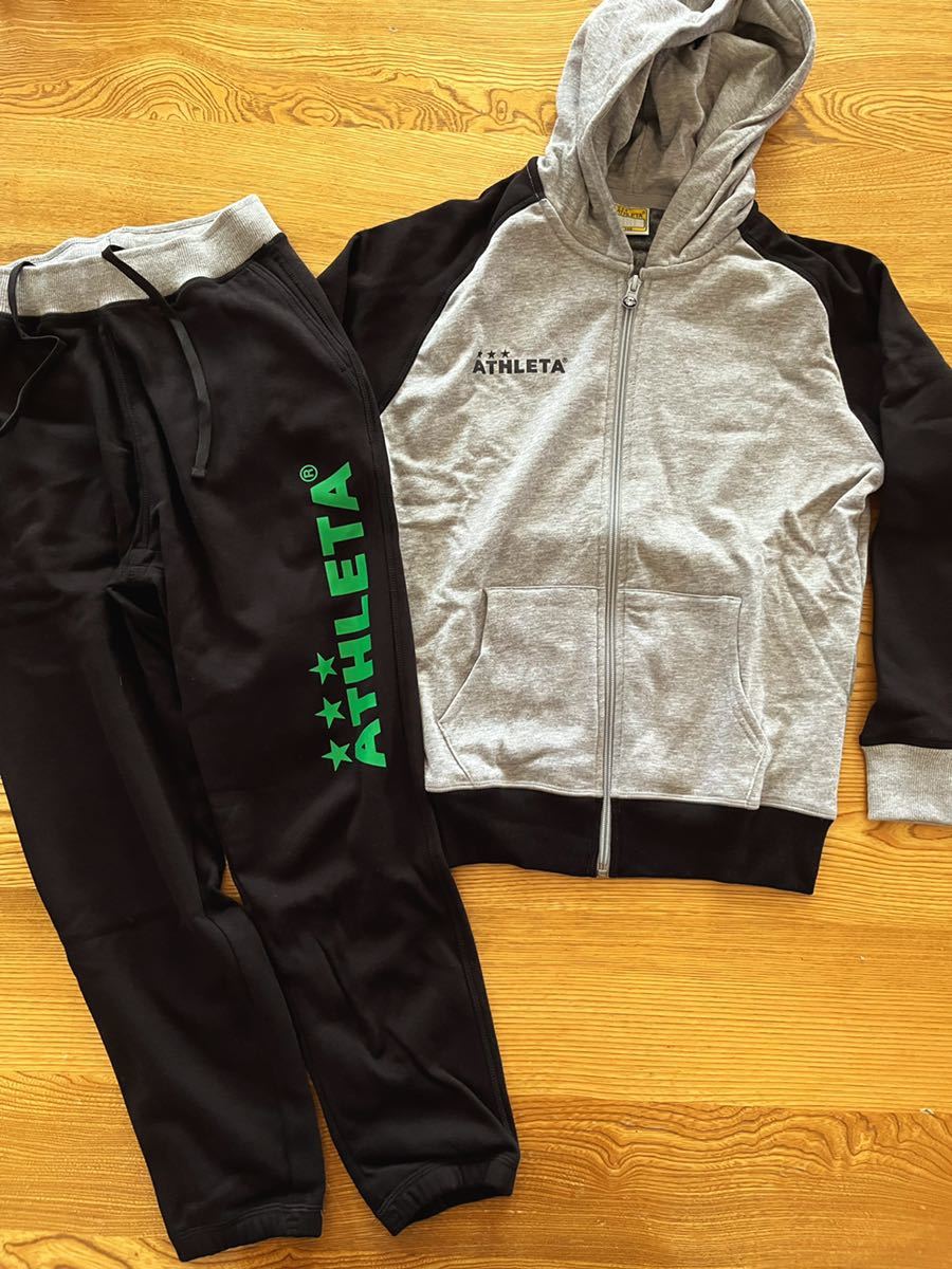 アスレタ ATHLETA 上下セット 140 フルジップ スウェット 未着用_画像1