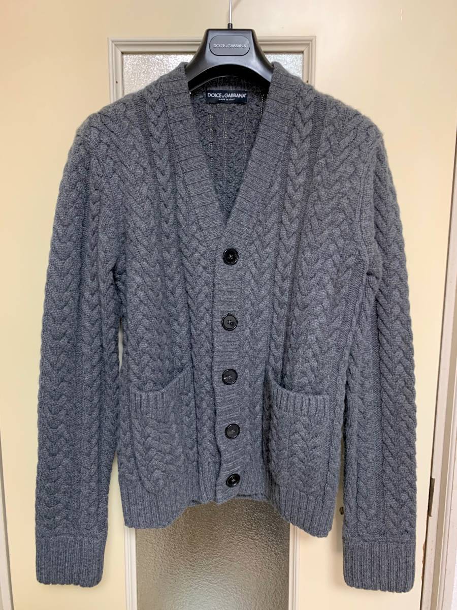 信憑 定価50万超 DOLCEGABBANA カシミア100% ケーブルニットパーカー