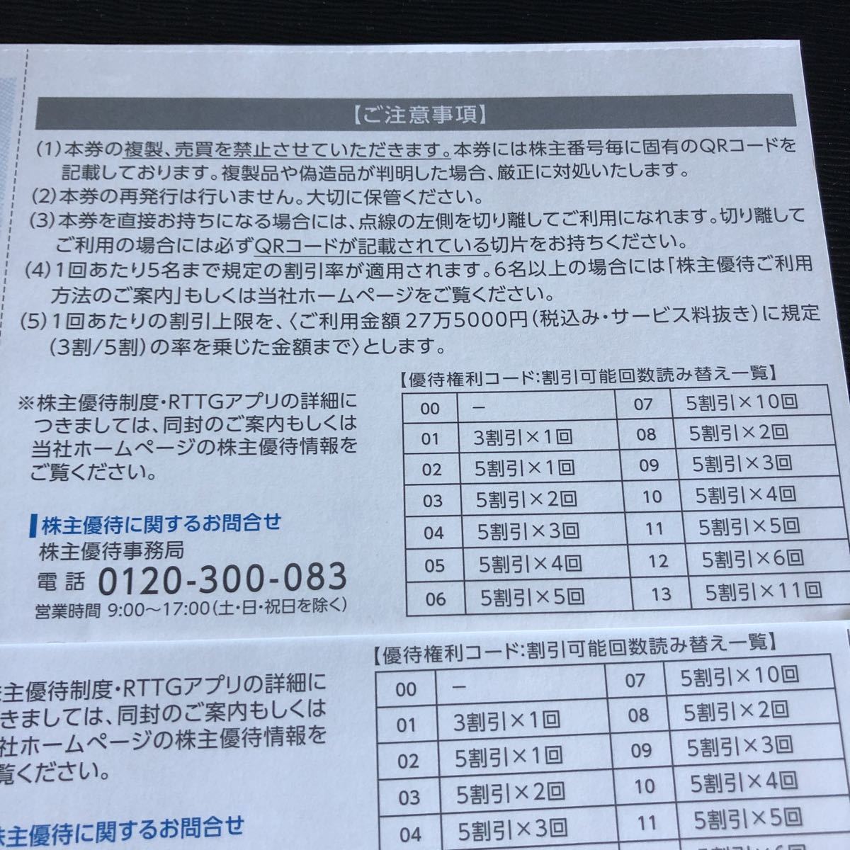 ２０２３年７月１０日まで　リゾートトラスト　株主優待券　3割引券　3枚_画像4