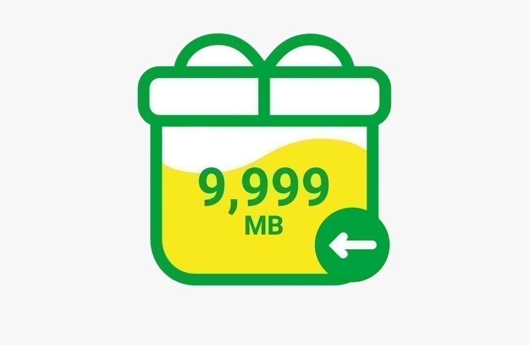 【即日対応】mineo マイネオ パケットギフト 約10GB（9999MB）_画像1
