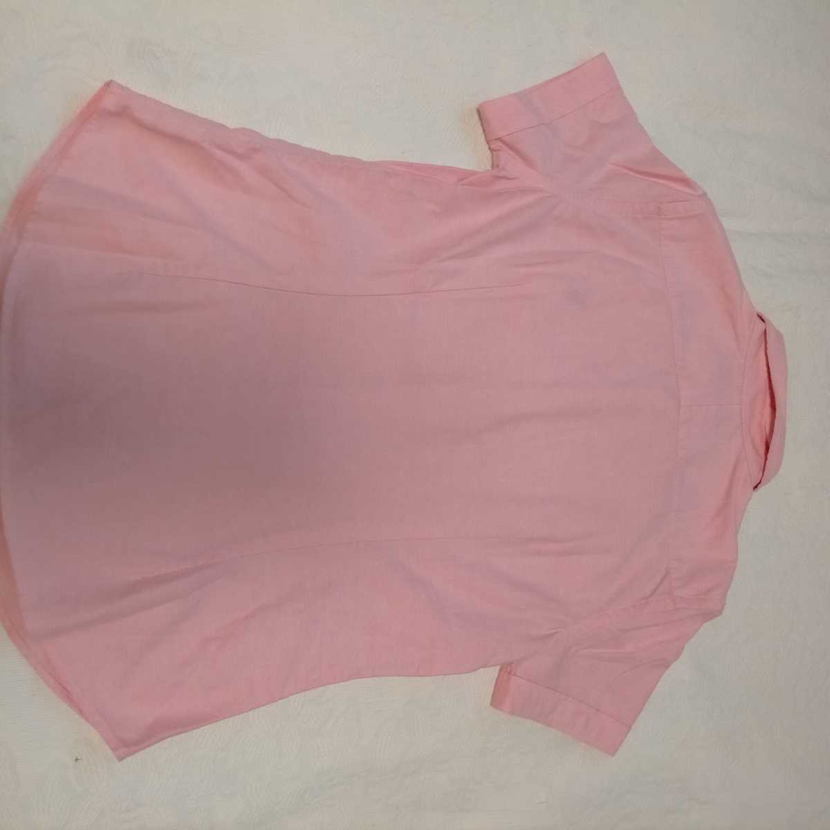 正規品　ラルフローレン　　ホースマーlク付きシャツ　　半袖　　９号　ピンク　　　　オックスフォード地　_画像4
