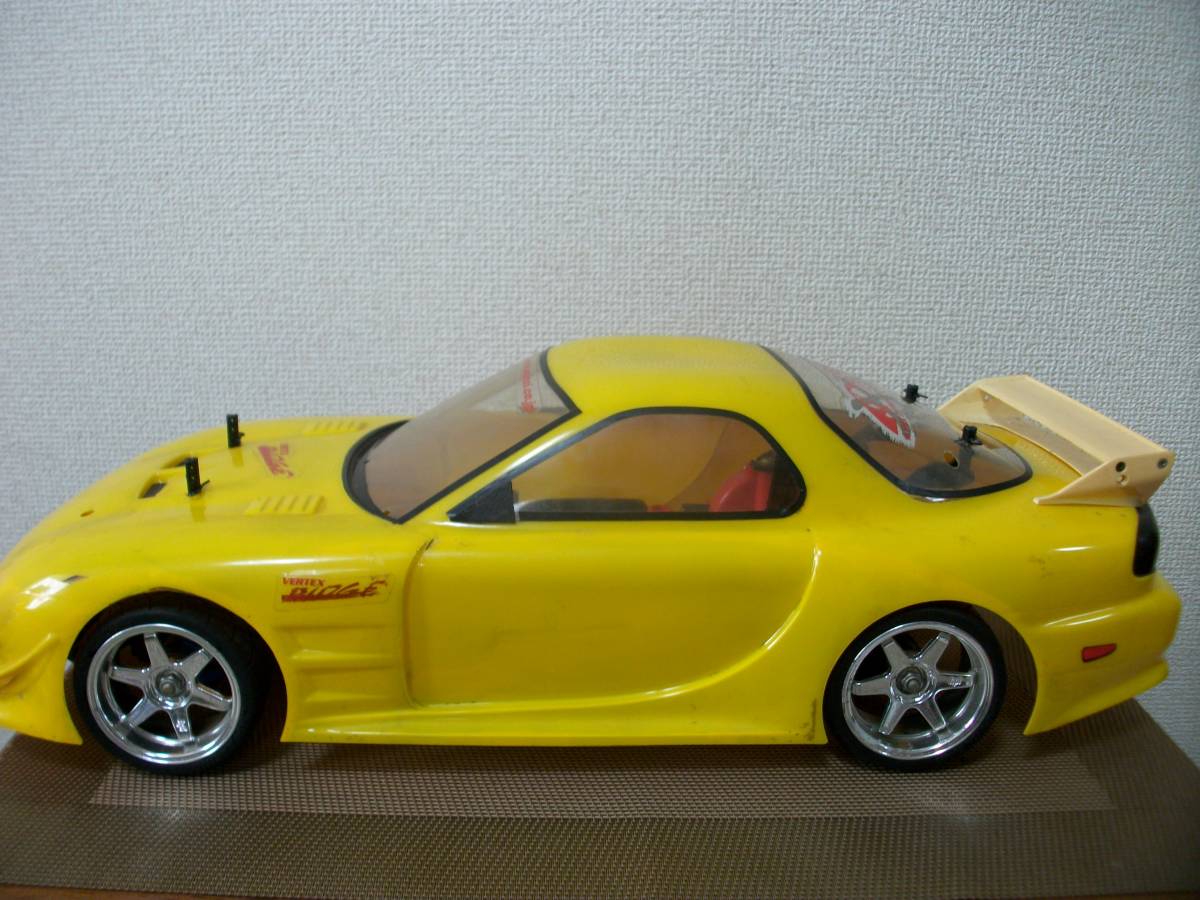 ☆【超目玉商品】田宮 TA-02？ マツダ RX-7 部品取 メカ／モーター無 一応ジャンク扱 詳細不明 現状優先 中古！の画像2