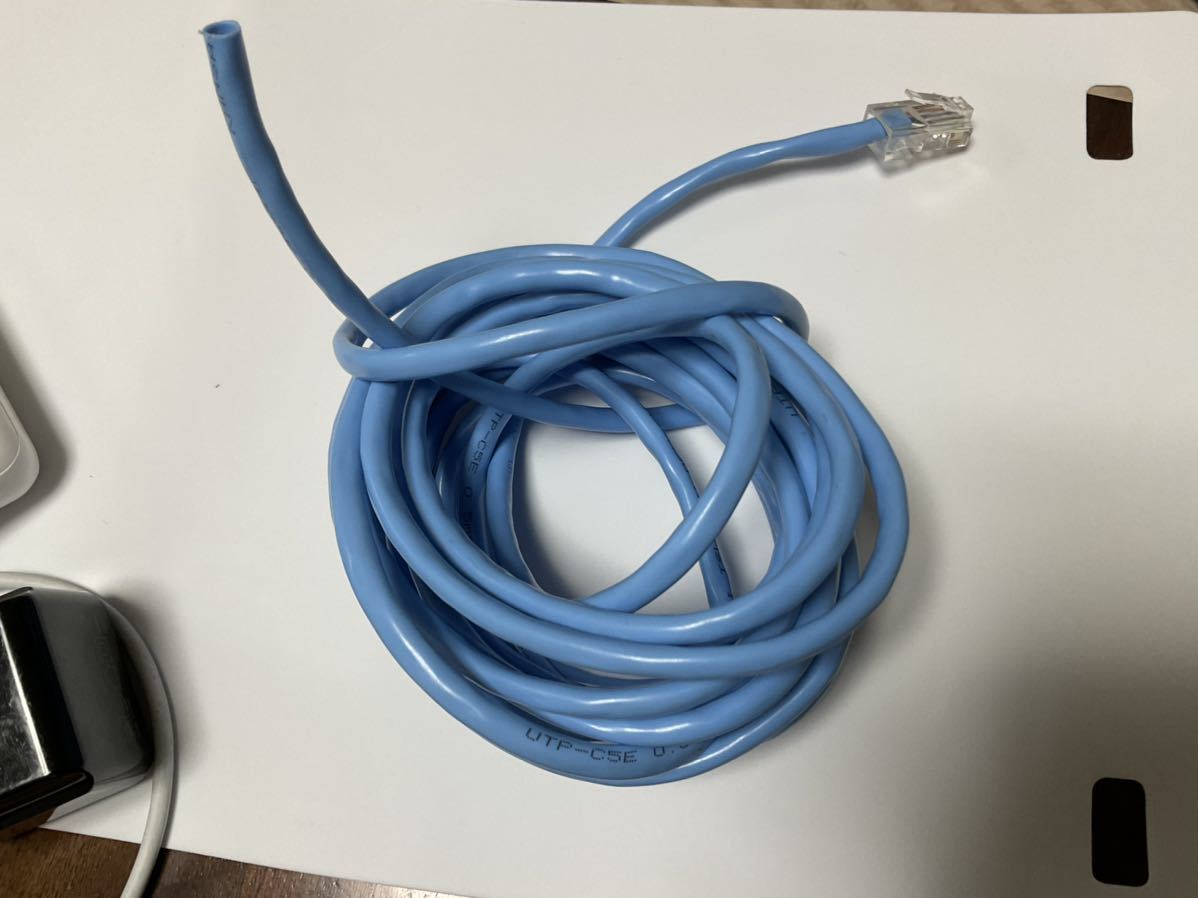 ［日本製］Lan ケーブル:関西通信電線 UTP-C5E ［RJ45一つ付き］約4m10cm_画像1