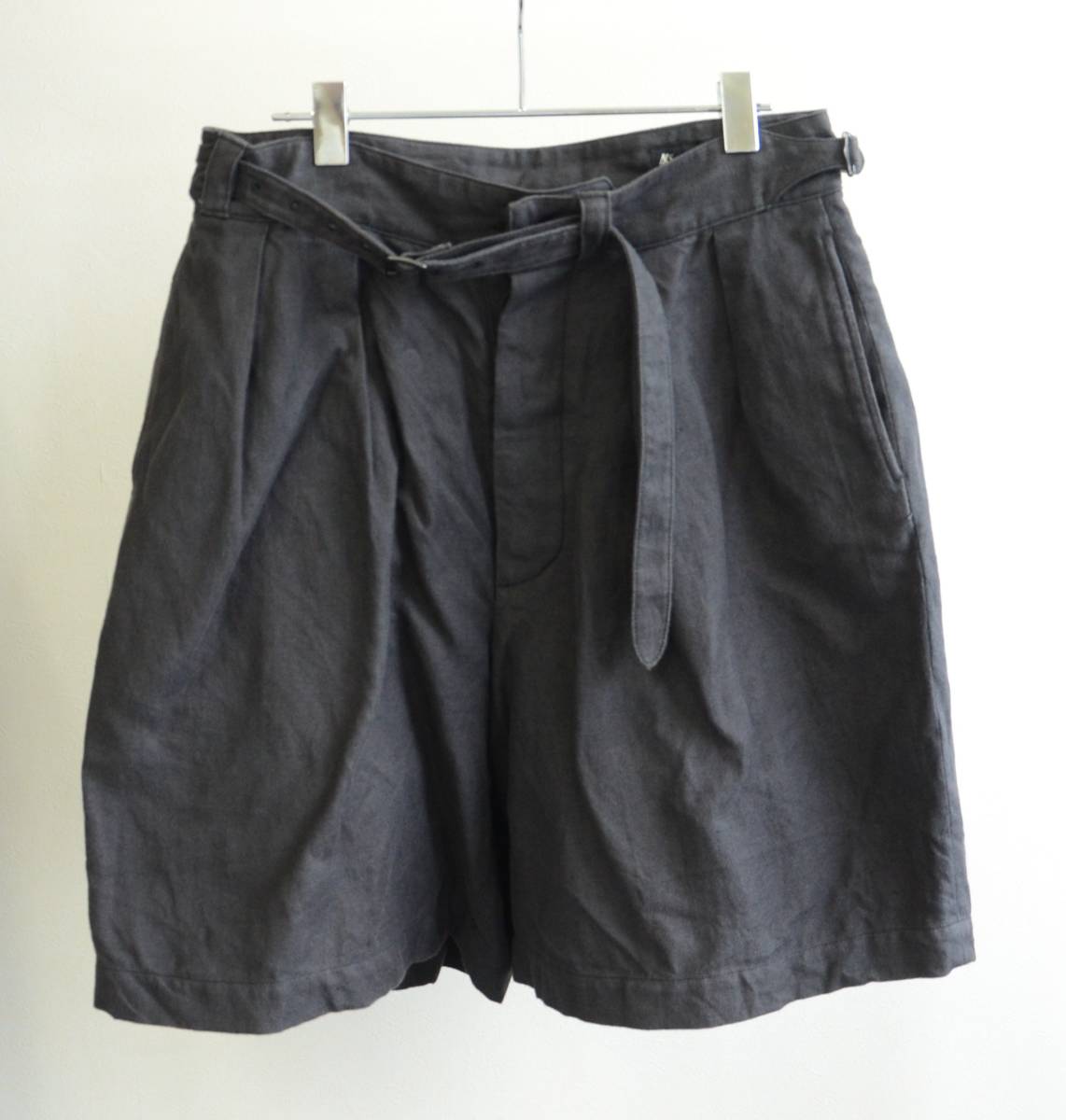 キャプテンサンシャイン リネン コットン グルカ ショーツ 黒 size 30_画像1