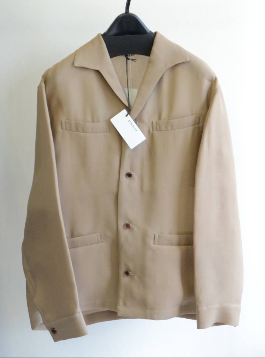 未使用 AURALEE オーラリー SILK TRIPLE CLOTH SHIRTS BLOUSON シャツ