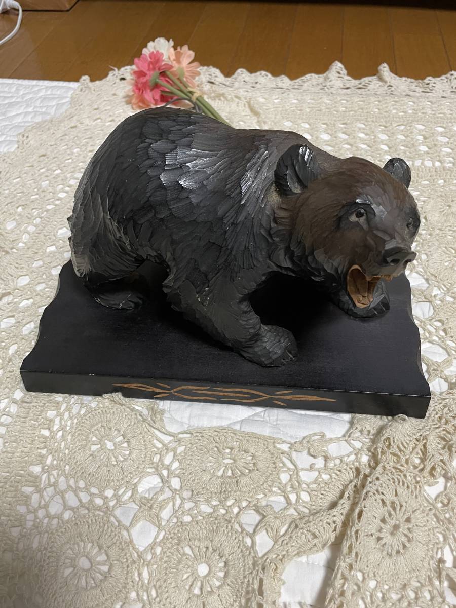 木彫りの熊 北海道民芸品 お土産 インテリア（7ER1867Ynx）