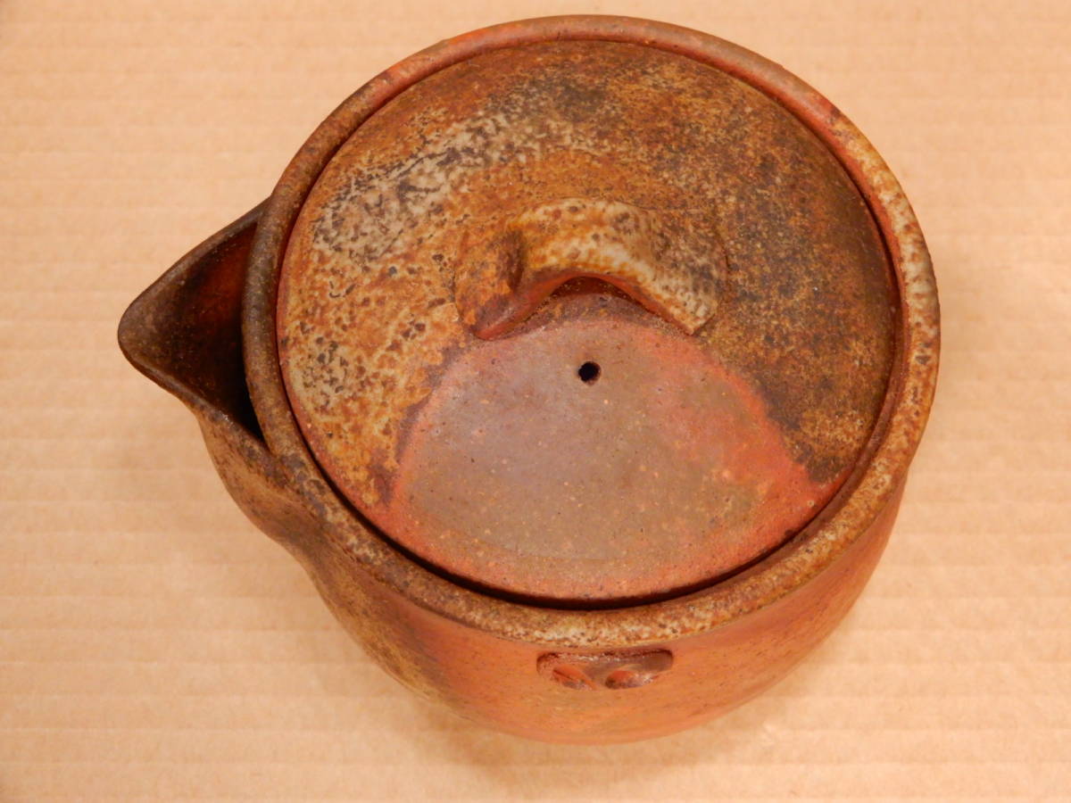 お得 【備前手造り 宝瓶 煎茶器】 木箱有り 銘入り骨董品 www.laessa.fr