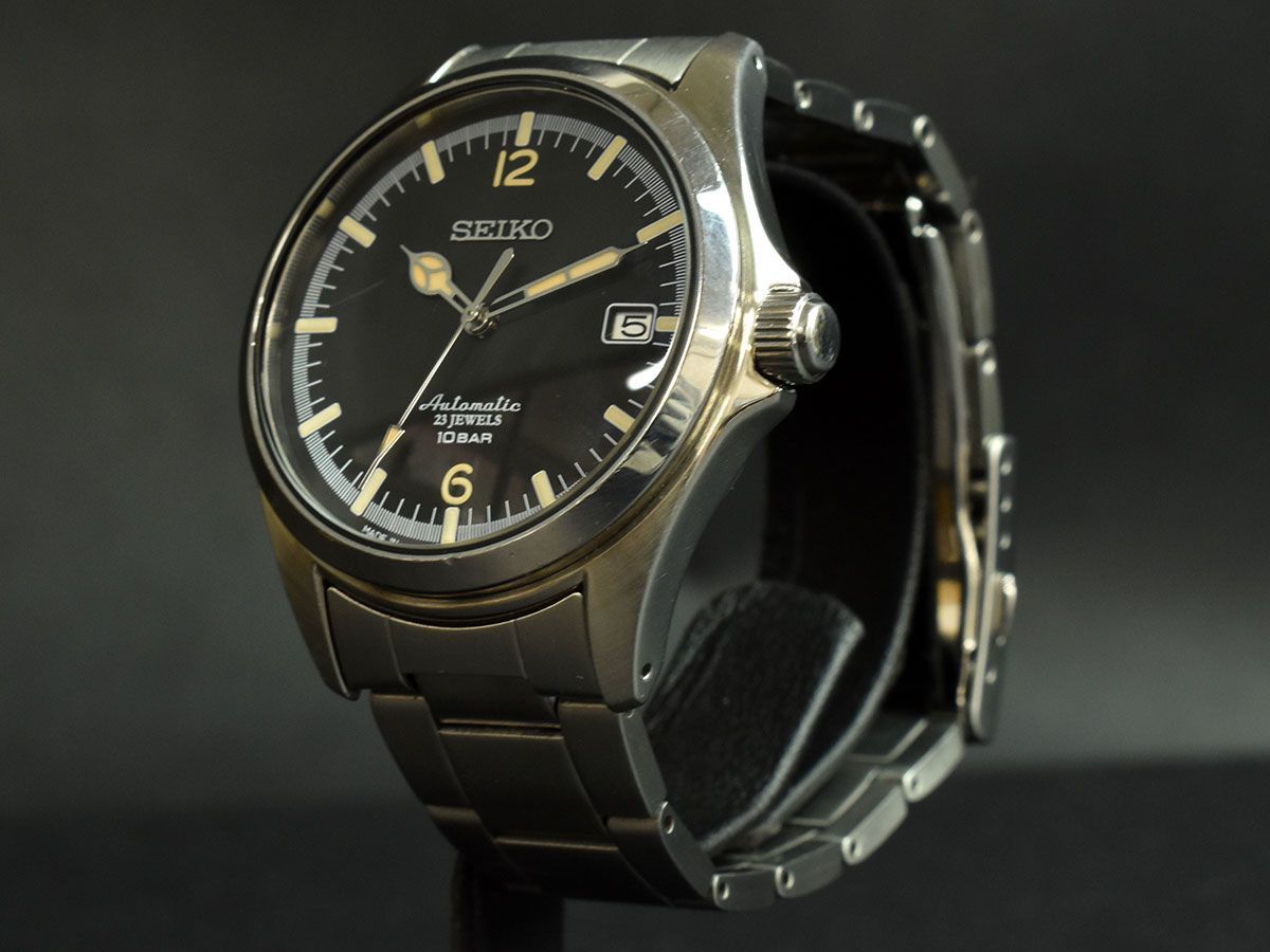 129192◆動作確認済 SEIKO セイコー チックタック35周年 セイコー コラボ メンズウォッチ 腕時計 自動巻き 4R35-02R0 SS シルバー/ D_画像3