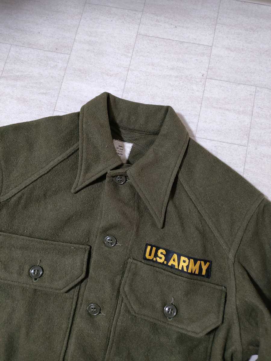 サイズ：15　良品　実物 USED 米軍 ヴィンテージ ウールシャツ OG-108 60年　ミリタリーシャツ シャツジャケット 60年代　ARMY _画像6