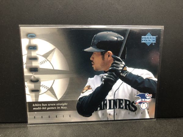 2001 Upper Deck #8 Ichiro Rookie of The Year イチロー ルーキー カード MLB Seattle Mariners 鈴木一郎 non auto検:大谷翔平 Ohtani_画像1