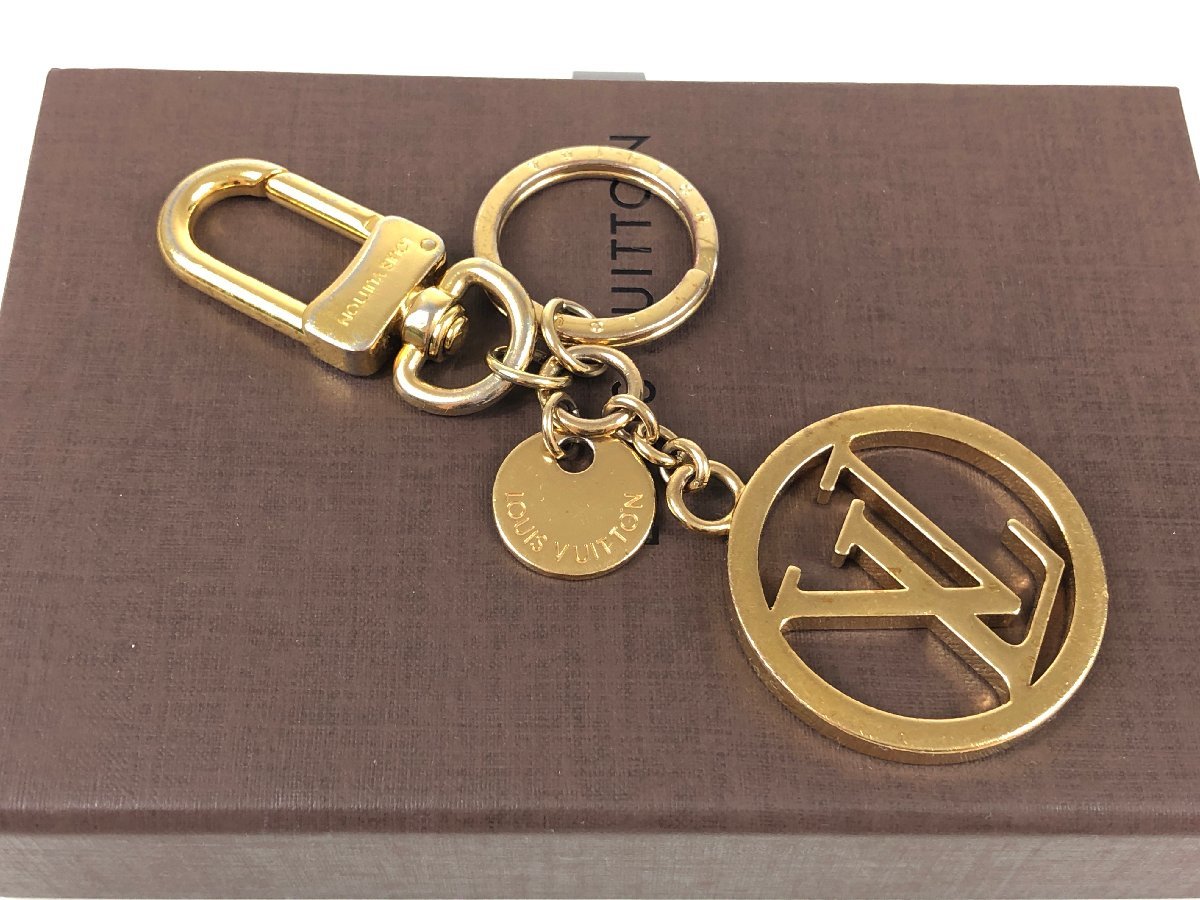ルイ・ヴィトン Louis Vuitton サークルLV キーリング/バッグチャーム M68000 DC0240 ゴールドカラー YAS-5587 アンティーク、コレクション 雑貨 ブランド