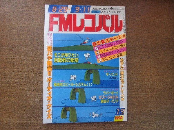 2208ND●FMレコパル 関東版 1983.8.29●オーディオ・クイズ/坂田明×研ナオコ/高橋留美子インタビュー/ラヴァーボーイ/原由子＆奥野敦子_画像1