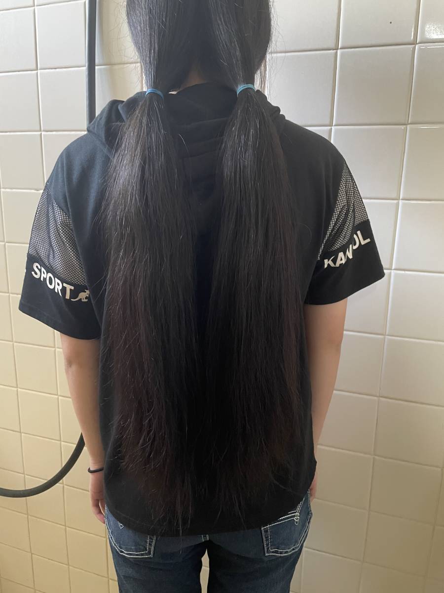 髪束　髪の毛　14歳日本人女性　50㎝　164g