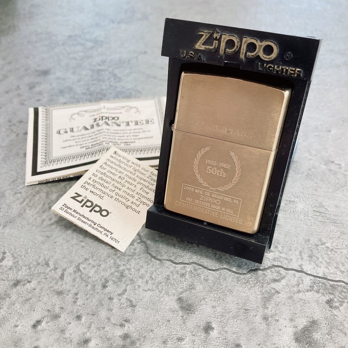 ZIPPO/ジッポー/SOLID BRASSソリッドブラス 1932-1982 50th