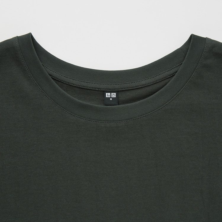 新品タグ付き ユニクロ UNIQLO スムースコットンフレンチスリーブT 半袖Tシャツ オンにもオフにも使える便利な1枚 コットン100％ ベージュS_お色違い画像です。仕様のみご参照下さい。