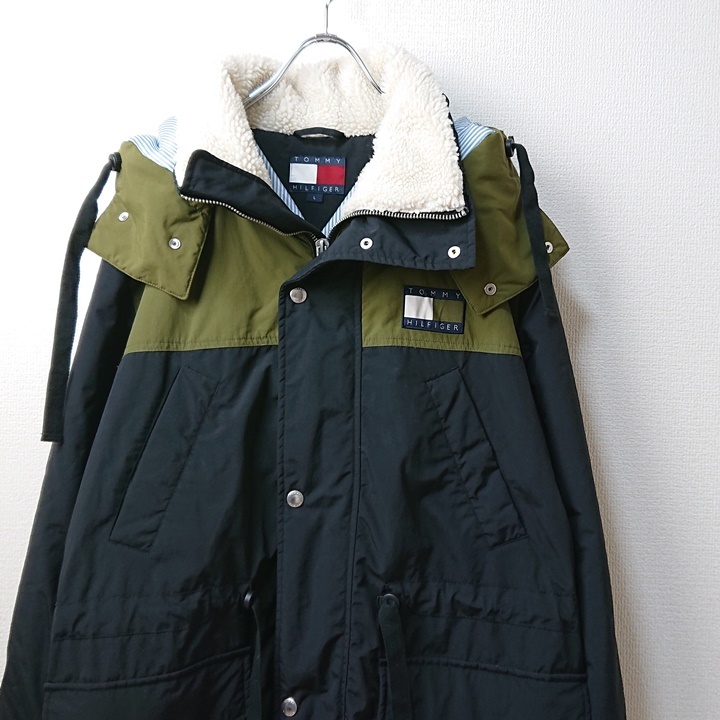 TOMMY HILFIGER トミーヒルフィガー モッズコート モッズパーカー ボア ジャンパー ジャケット コート M-65タイプ sizeL 超美品
